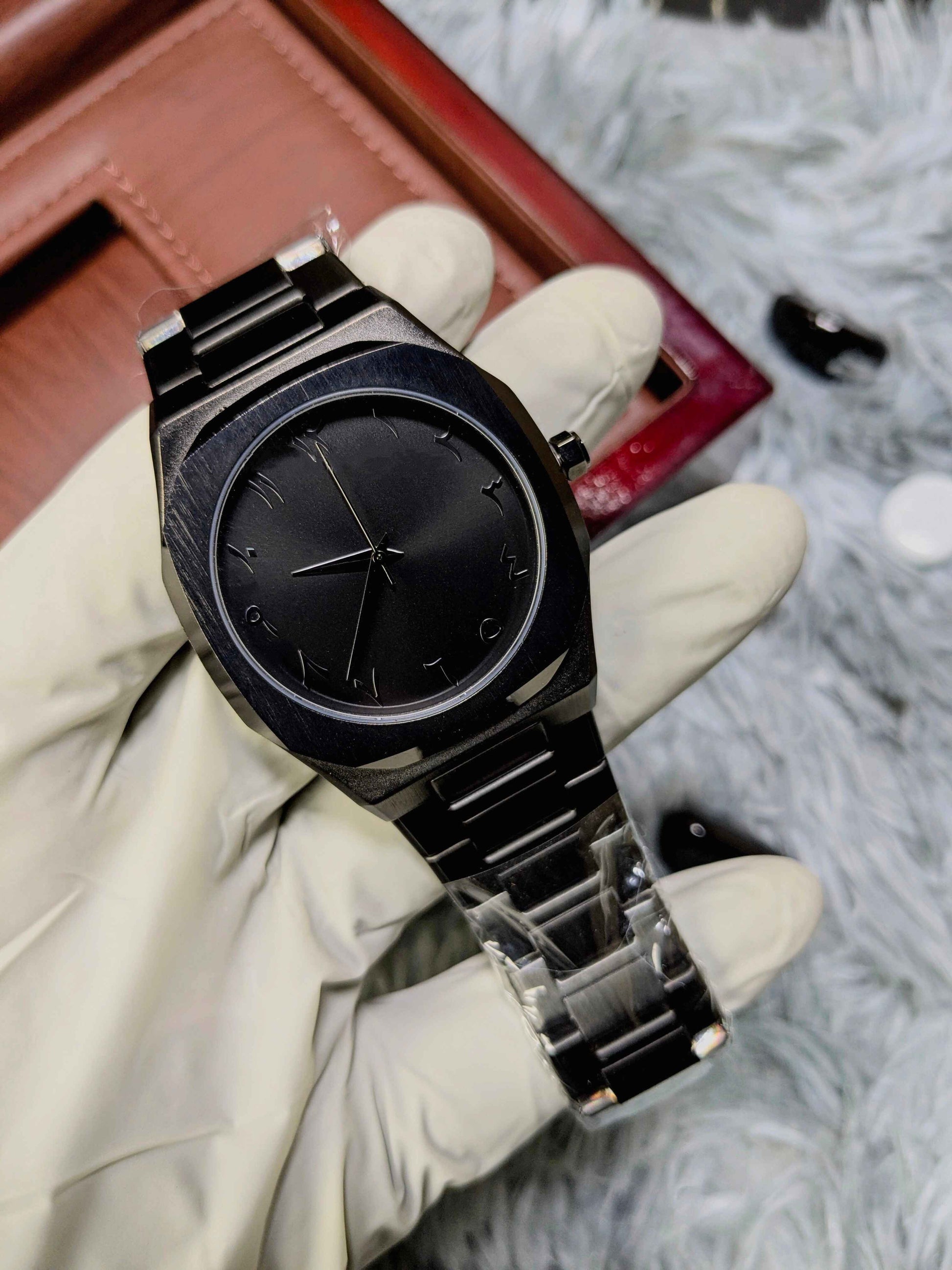 Black Aura Watch Full Metallic
